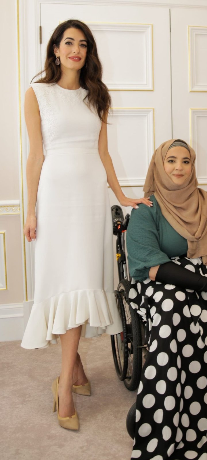 Amal clooney polka dot dress sale