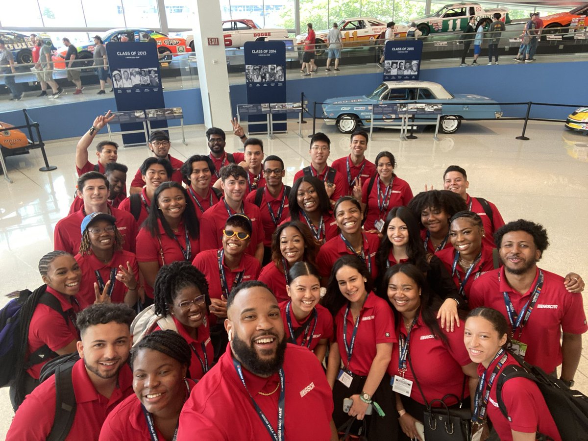 NASCARDiversity's tweet photo. Good Morning!
Weโre at the @NASCARHall checking out the history of @NASCAR! #NDIP22 ๐ https://t.co/eylcVXCvdi