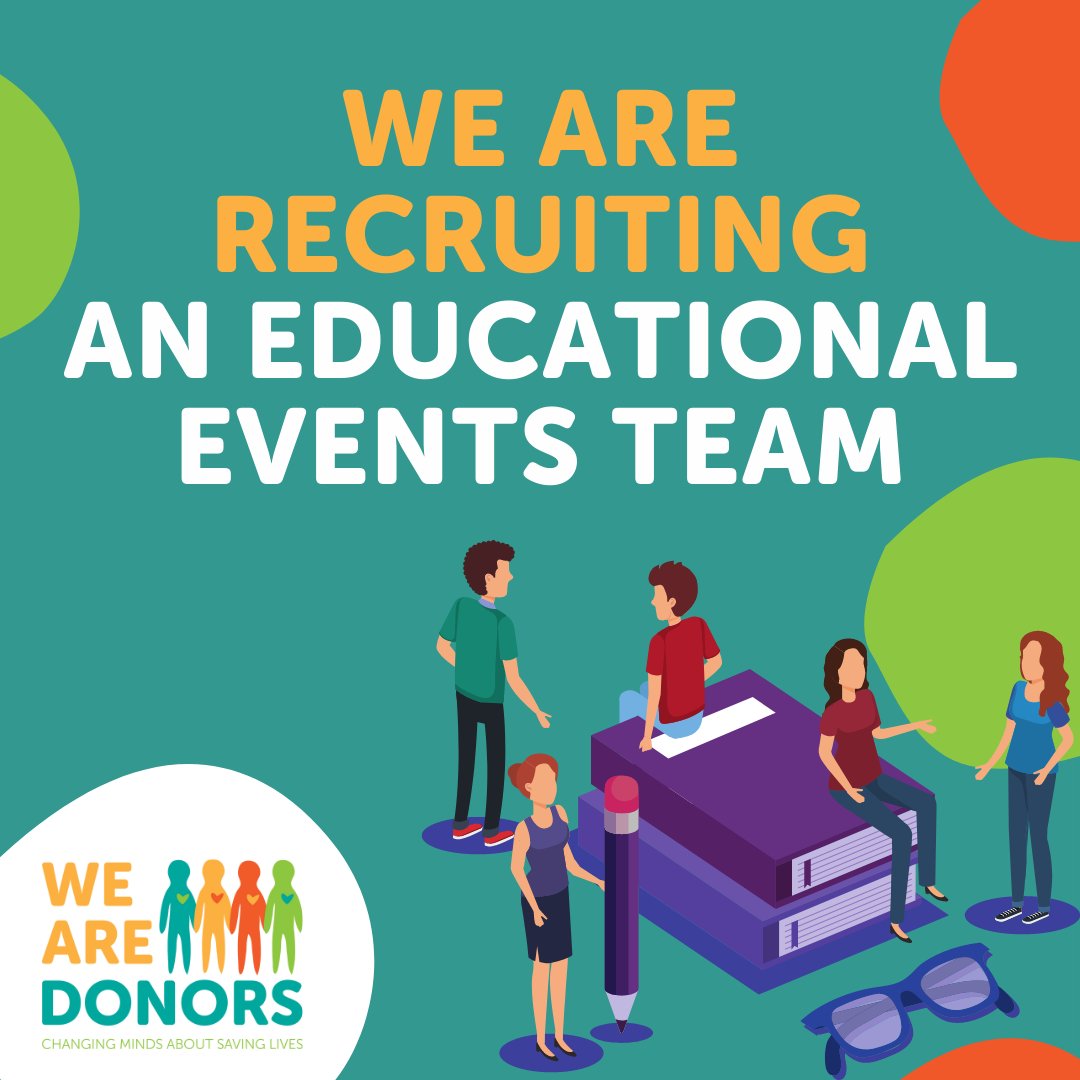 WeAreDonorsUK's tweet photo. Interested in education? You should volunteer for our Educational Events Team!
DEADLINE: 30/05/22 at 23:59 (TOMORROW)
Find out more about the role and how to apply here: https://t.co/D3EpGIFkRI
#wearedonors #organdonation #blooddonation #volunteering #education #charitywork https://t.co/wiEgodDvAt