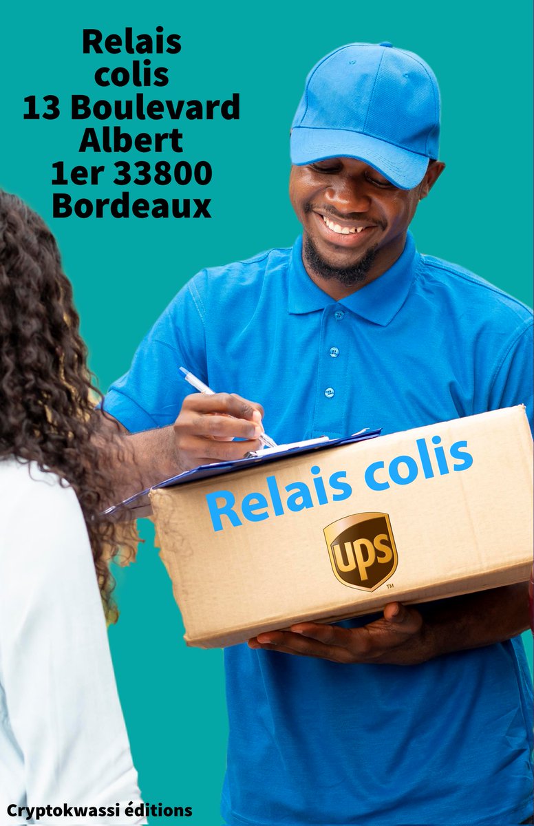 1er Relais colis UPS particuliers à Bordeaux  
#Bordeaux 
#colis 
#cryptokwassi