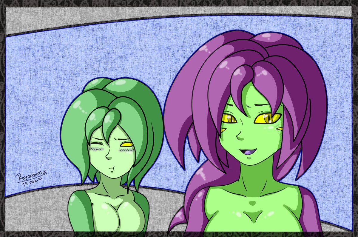 RayoxmasterArt's tweet photo. @RakintorWorld las hermanas alien twist (la menor) y galatea (la grandota) https://t.co/XWxcp37pfI