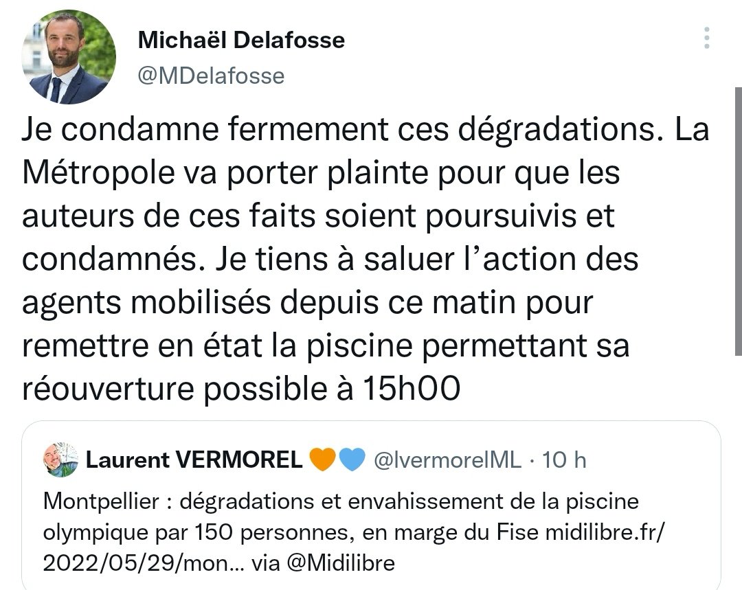 ManLopez31's tweet photo. @deverbizier @Saurel_P @fiseworld @lagglorieuse @GazetteLive34 @MLMontpellier @montpellier_ @CoteMontpellier J'en peux plus des "je condamne"
C'est lui qui devrait être condamné à n'avoir rien anticipé, prévu.
S'il gérait tout aussi bien la sécurité que la buvette du #Fise2022, ça se saurait ! 😉
@Saurel_P @lucalbernhe  @Gamora29142020 @Electra213 @JeanP13899113 @kamesenin341 @tteulade https://t.co/vd6haCQxeE