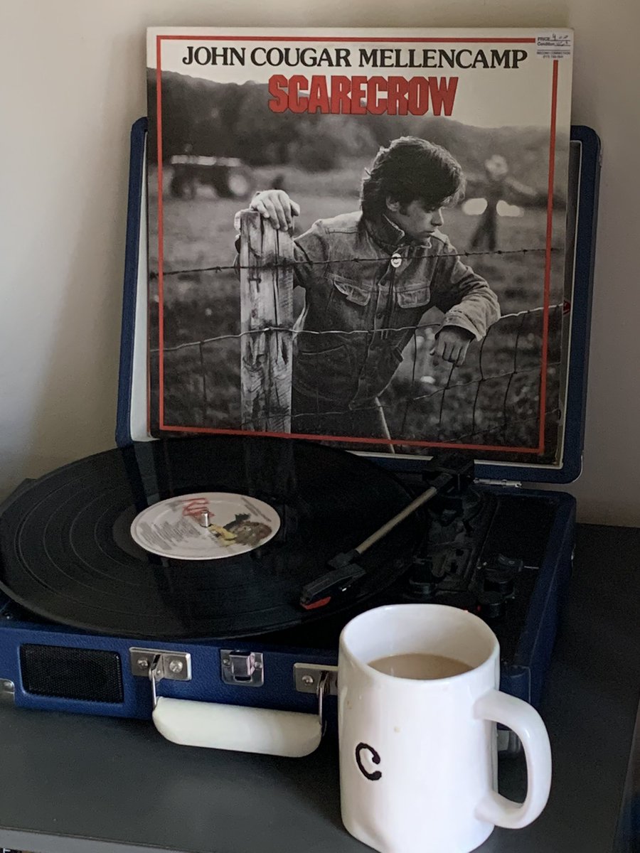 CharliePhotoGuy's tweet photo. Rain on the scarecrow blood on the plow
Sunday’s are for coffee & vinyl
#NowSpinning @johnmellencamp #scarecrow
#sundayvibes #retrovinyl #vintagevinyl #recordcollection #crosleyrecordplayer @CrosleyRadio #darkroastcoffee #eightoclockcoffee https://t.co/VXwzlrJWj9
