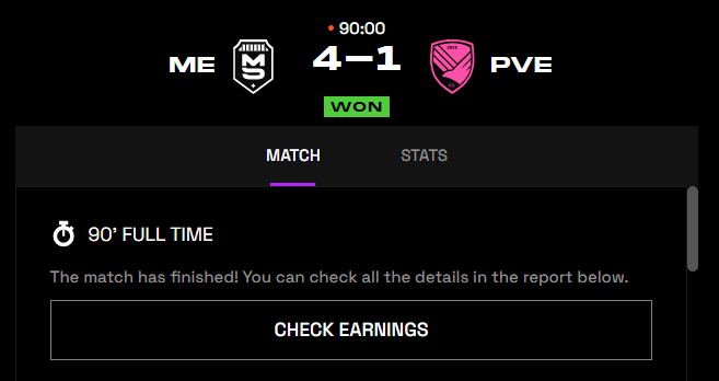 Minha primeira partida no <a href="/MetaSoccer_EN/">MetaSoccer</a> ! 🤩
#metasoccer #metaverso #futebol #nftgame