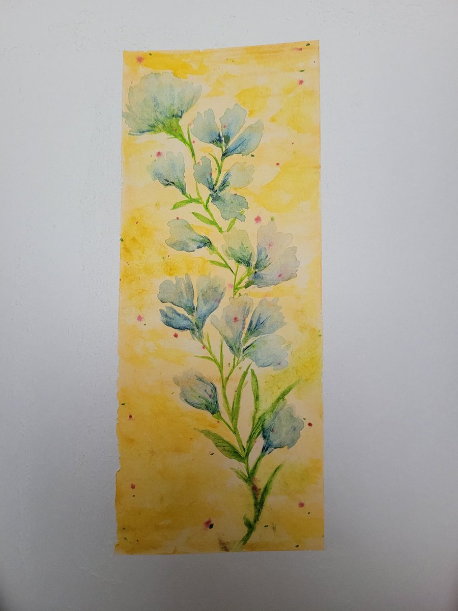 Little Blue Flowers
#artaccount #watercolorflowers #Flowers #watercolour #artwhaleph #Sundayafternoon #relaxing #arttherapy #blueflowers #mnartist