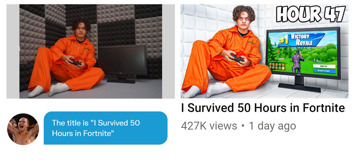 I Survived 50 Hours in Fortnite🎮

Before➡️After - Thumbnail for <a href="/liljarviss/">Jarvis</a>