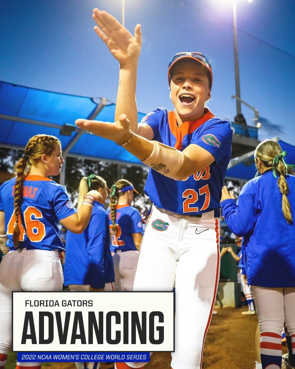 The Gators are headed back to the Women's College World Series for the 11th time in school history 🐊  #ThatsaW 

📸 <a href="/GatorsSB/">Gators Softball</a>