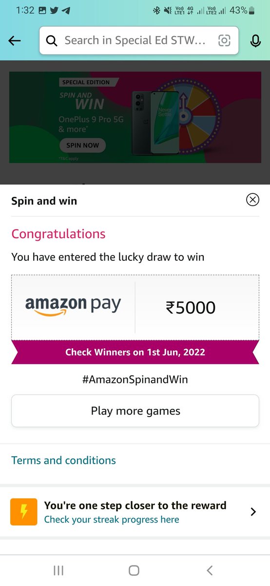 #AmazonSpinandWin