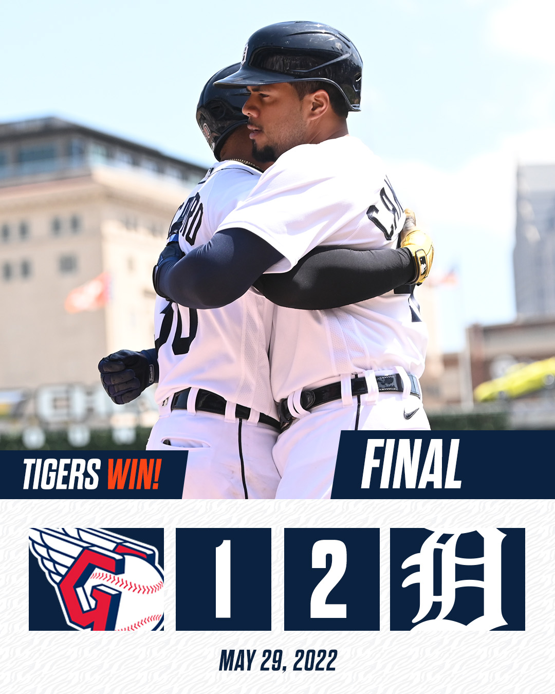 Detroit Tigers on X: Hugs for a series win! #DetroitRoots https