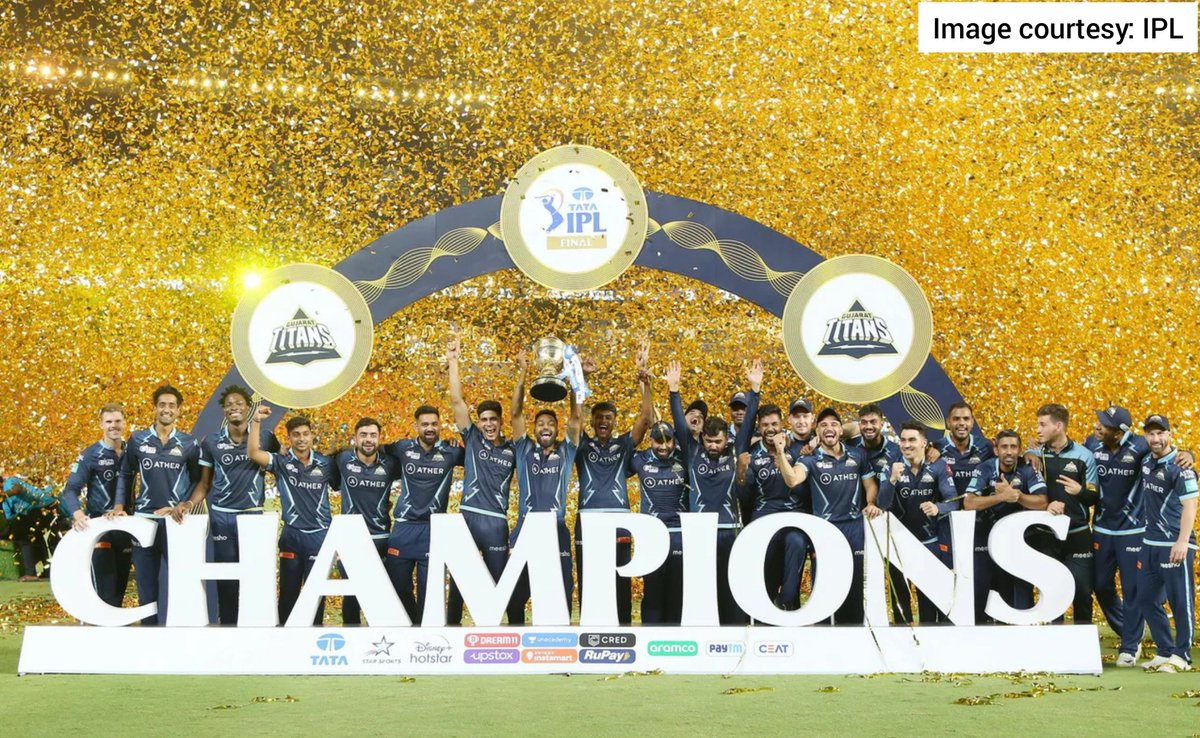 mipaltan's tweet photo. Congratulations @gujarat_titans on winning the #TATAIPL title in your maiden season! 🏆💙

Well played, @hardikpandya7 &amp; team! 🙌 https://t.co/BxNzduAWoQ