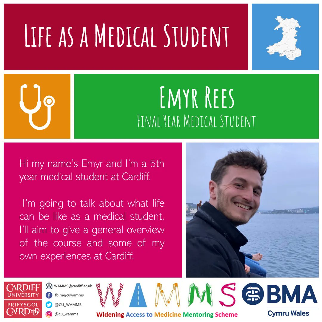 CU_WAMMS's tweet photo. Our first speaker is Emyr, who as a final year medical student will take you through all that Medical School has to offer! 🩺💉📚 SIGN UP TODAY ➡️ https://t.co/AL1tzUNJZy
#Medicine #WAMMSConference2022 #CUWAMMS #Cardiffuni https://t.co/I1AiYQGKoT