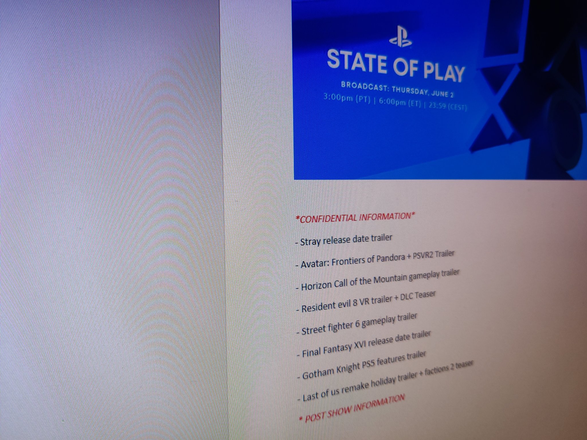 Pyo 5️⃣ on X: The PlayStation State of play leaked? Wow this is crazy  🤯😱😱😱😱 W or L show?  / X