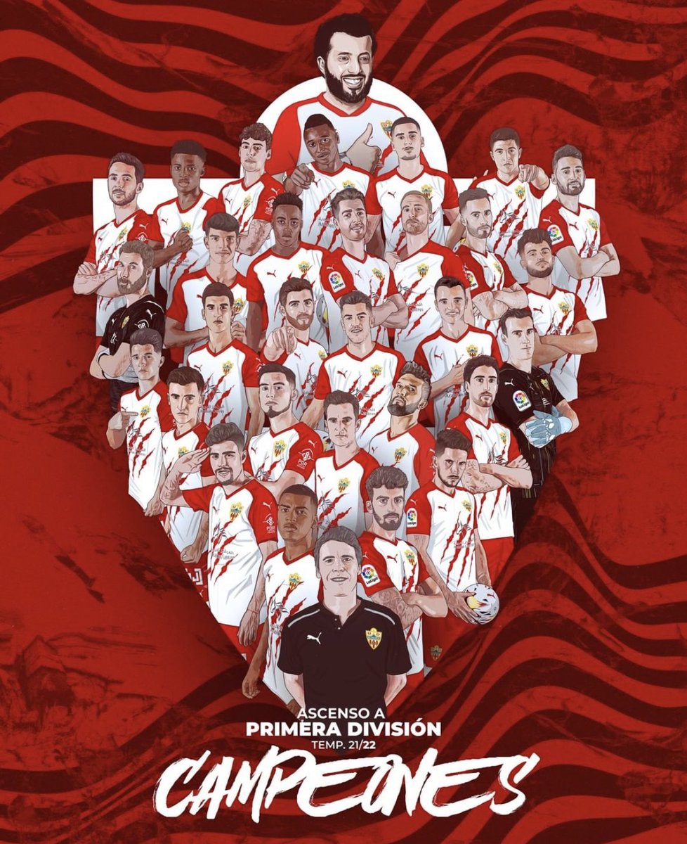 ❤️🤍𝐀𝐋𝐌𝐄𝐑𝐈𝐀 𝐘𝐀 𝐄𝐒 𝐃𝐄 𝐏𝐑𝐈𝐌𝐄𝐑𝐀

𝘌𝘕𝘏𝘖𝘙𝘈𝘉𝘜𝘌𝘕𝘈 𝘊𝘈𝘔𝘗𝘌𝘖𝘕𝘌𝘚 🏆

#UDAlmeria #Campeones #AlmeriadePrimera #Almeria #almeriaciudad #almeriaesdeprimera <a href="/U_D_Almeria/">UD Almería</a>