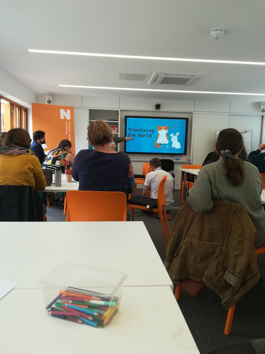 swan_actor's tweet photo. Earlier today I popped along to the #cityoflit22 Publisher's Fair and attended a wonderfully engaging interactive talk on linguistics by Ella of @KurumuruBooks. Behold my Apple Saboteur, Hoover Head and Pollen Burglar! https://t.co/xP2YIk9Ifu https://t.co/O9HTexutie
