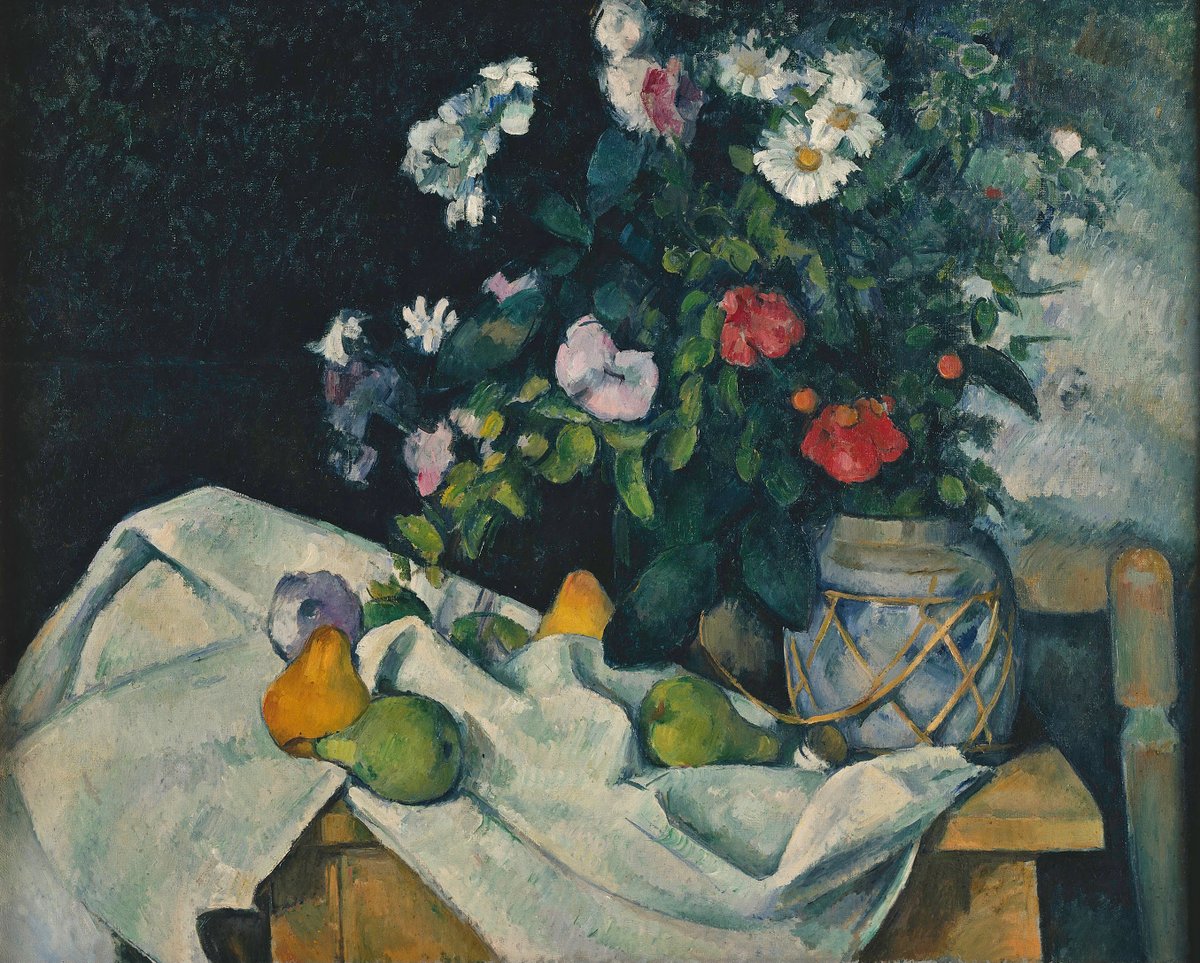cezanneart's tweet photo. Still Life with Flowers and Fruit, 1890 #cezanne #postimpressionism https://t.co/cf7YQKxXtJ https://t.co/NGXnsh3upo