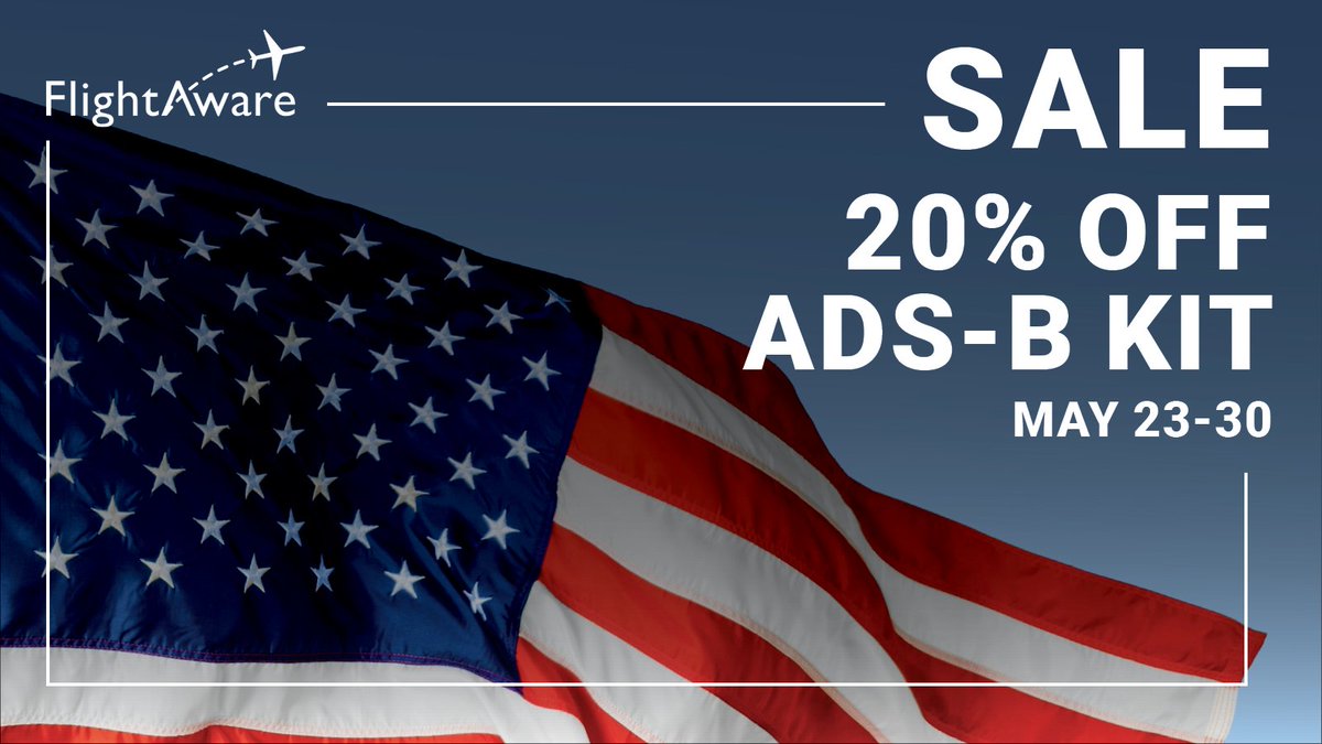 flightaware's tweet photo. 🇺🇸 #Sale ends tomorrow! Release your inner air traffic controller with an #ADSB receiver! Save 20% on our complete #PiAware kit, which has everything you need to get started. Shop now: https://t.co/DhtZiAYlp9

*Shipping currently only available in the US https://t.co/gR9e368dI7