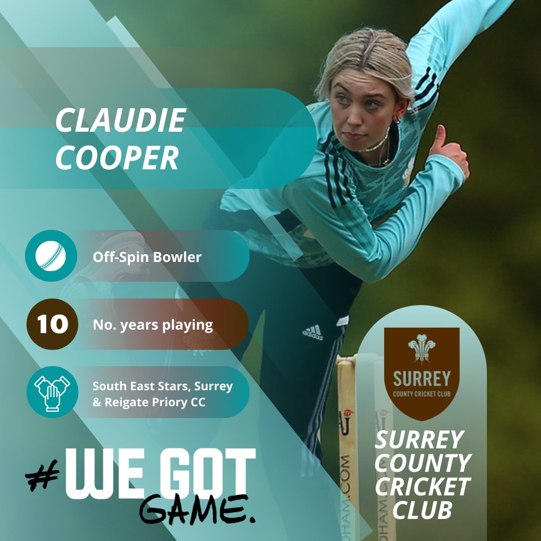 For Surrey Women's Big Cricket Month, we caught up with <a href="/surreycricket/">Surrey Cricket</a> women and <a href="/SEStarsCricket/">South East Stars</a> players.

First up is <a href="/ClaudieCooper18/">Claudie Cooper</a>!

Her home club is <a href="/PrioryLlamas/">Reigate Priory Cricket Club</a> &amp; role models growing up included <a href="/flintoff11/">Andrew Flintoff</a>. 
Find out more: rfr.bz/t4e8vri
#swbcm #wbcm #WeGotGame