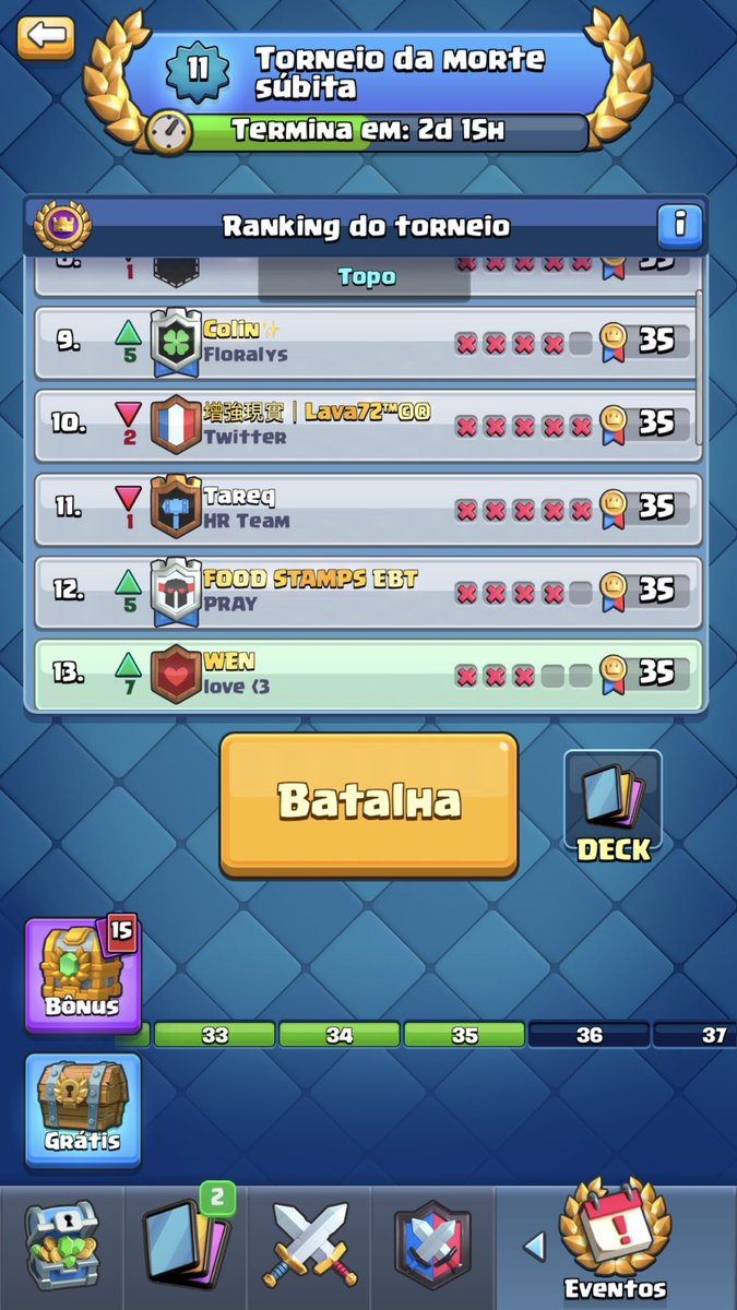 conta nova, tem q pegar o emote né 👍