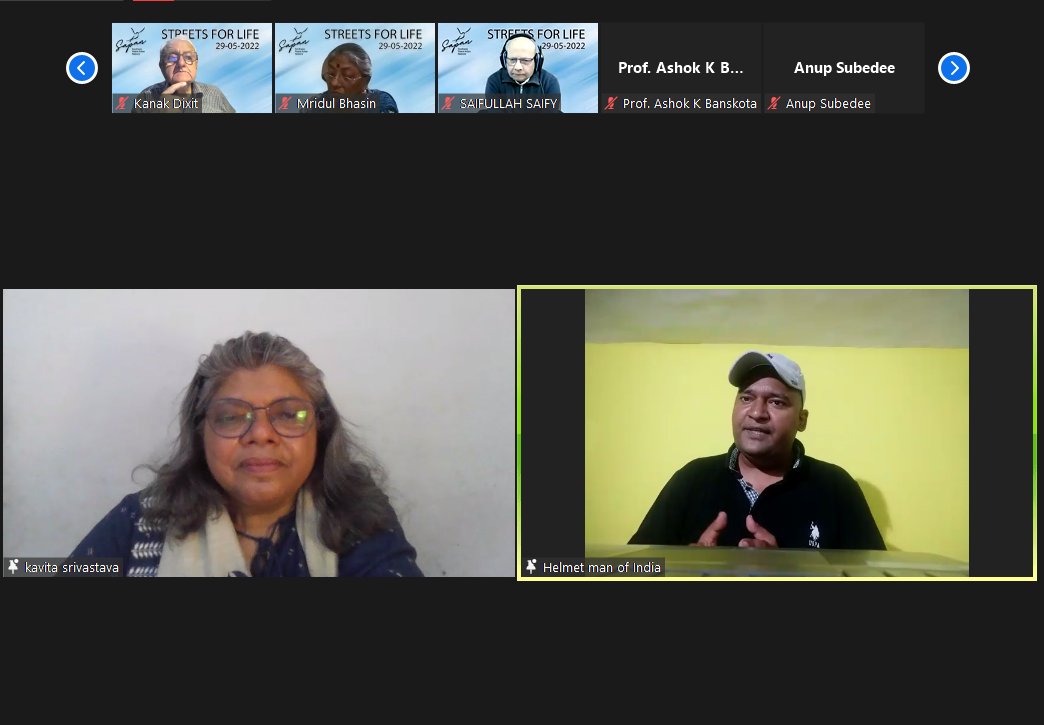 southasiapeace's tweet image. Raghvendra Kumar from #Bihar, India - often called the @helmet_man_- shows us the power of direct action!
He has been distributing free helmets across the country and increasing awareness on saftey issues.
#StreetsForLife #Southasia #Sapan
Join us live : fb.me/e/2j00hyNA8