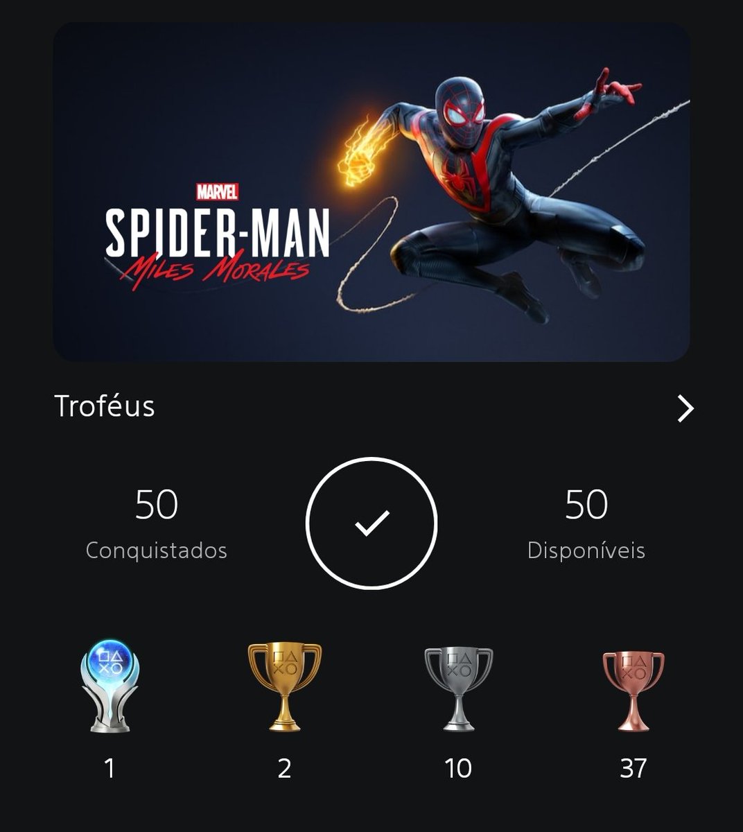 Well_gc's tweet photo. Platinado
#MilesMoralesPS5 #PS5 #PlayStation5 #Sony https://t.co/aZCDXbdRiY