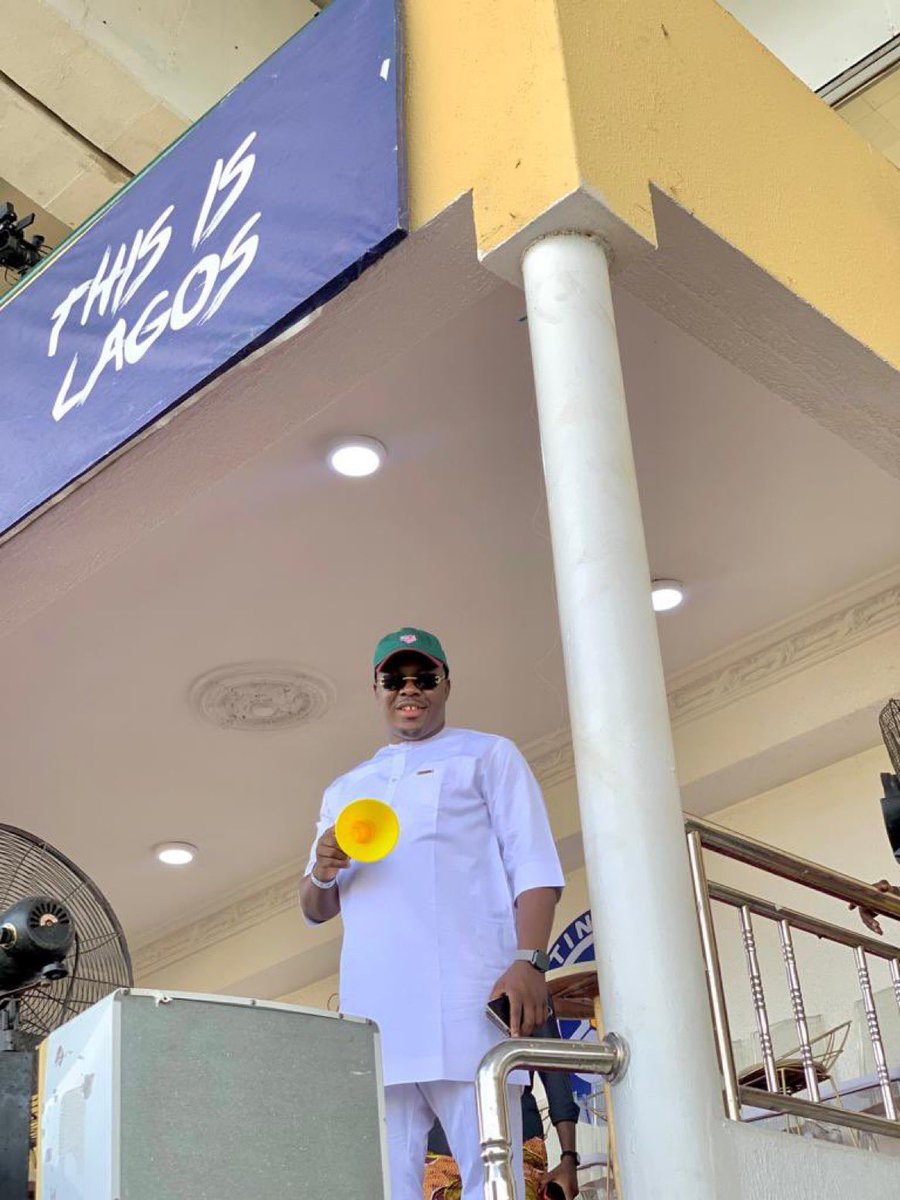 Everyone is live at Teslim Balogun stadium to watch the home game of <a href="/SportingLagos/">Sporting Lagos</a> 

<a href="/UpAndDownFellow/">Olufemi Penzaar Oguntamu</a> is also here 🔥

#SundaysWithSporting #ItsGameTime