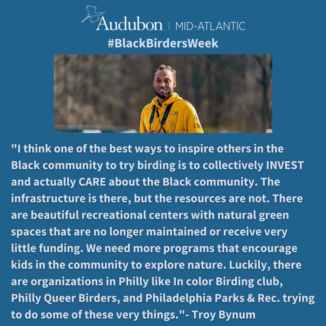 Meet Troy Bynum: Troy is a Philly native and became a birder two years ago. He became interested in birds after seeing a Green Heron perched on a branch in Wissahickon Valley Park.  
Follow Troy to learn more: <a href="/TbWildlife/">TB Wildlife Photography</a> 

#BlackinNature #BlackBirdersWeek2022 <a href="/BlackAFinSTEM/">BlackAFinSTEM</a>