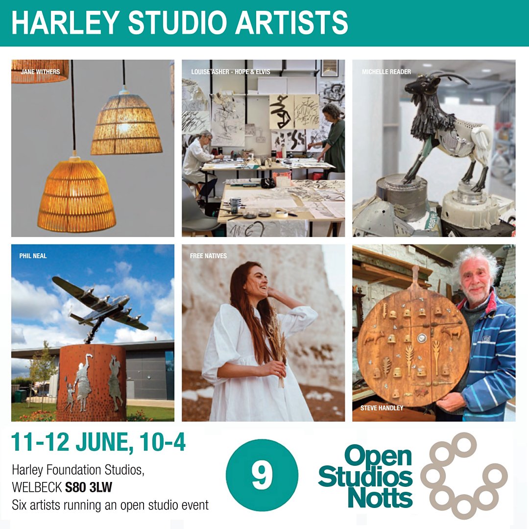 Our 'Open Studios Festival Fortnight' starts in 2 weeks. Amongst those taking part on 11-12 June are 6 @harleystudiogroup artists on the @WelbeckEstate, beside the @harleygallery & the Harley Cafe. See osnotts.co.uk/osnotts-2022/n… - venue 9 - #osnotts #osnotts2022 #art #craft #makers