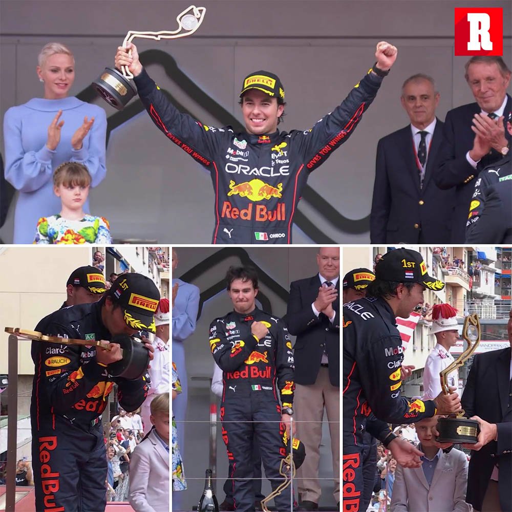 record_mexico's tweet photo. ¡LEVÁNTALO CHECO! 😍

Checo Pérez recibiendo el trofeo del #MonacoGP

La tercera ocasión en la que Checo hace sonar el himno mexicano en la máxima competición del automovilismo.

Recibió el trofeo, lo besó y lloró durante el himno.

¡Que grande eres Checo! ¡Orgullo mexicano! 🇲🇽 https://t.co/jTzFRJmIpf