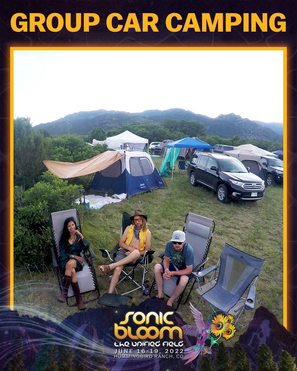 SONIC_BLOOM's tweet photo. Group Car camping is filling-up!

These passes allow up to 10 cars to all Car Camp together no matter when they arrive on site! (but not many remain)...

Reserve your crew's spot: https://t.co/cQRbMBkF7e https://t.co/GnZND4JidM