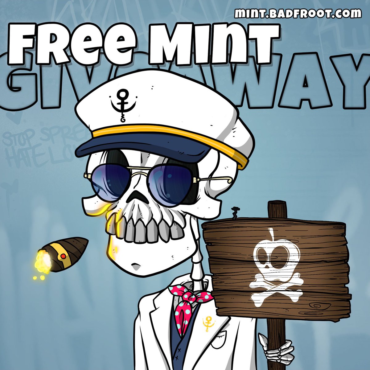 ☀️GM GM GM☀️

Captains Log: Free Mint 

1️⃣ Follow <a href="/thebadfroot/">badfroot</a> 
2️⃣ Tag at least 1 friend
3️⃣ Like and Retweet 

Winner will be chosen in 4 days! Feel free to tag your normie friends on this too! We want to educate all people on badfroot!

mint.badfroot.com 

#NFT #NFTs