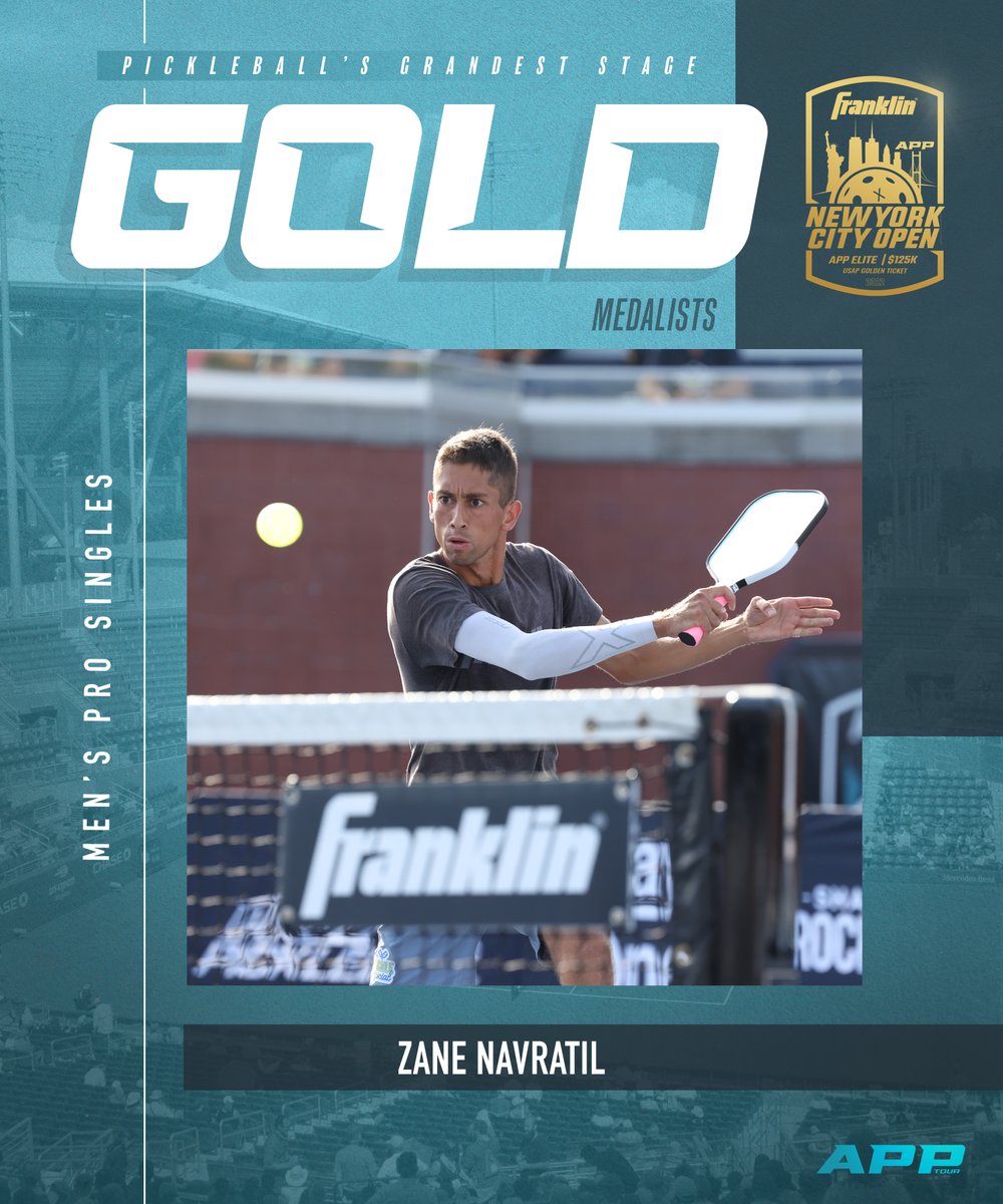 Zane Navratil takes home the gold medal in Men's Pro Singles at the Franklin New York City Open! 🏆🥇

Congrats, Zane!

<a href="/FranklinSports/">Franklin Sports</a> 
<a href="/USAPickleball/">USA Pickleball</a> 
#APPTour
#RoadToNationals