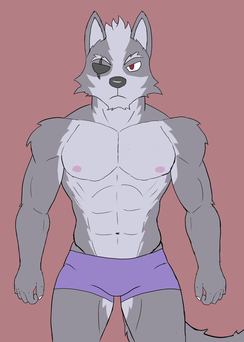 Foxy_Archie's tweet photo. wolf in underwear. today i truly simp for a fictional character. https://t.co/nZV8bfKkDV