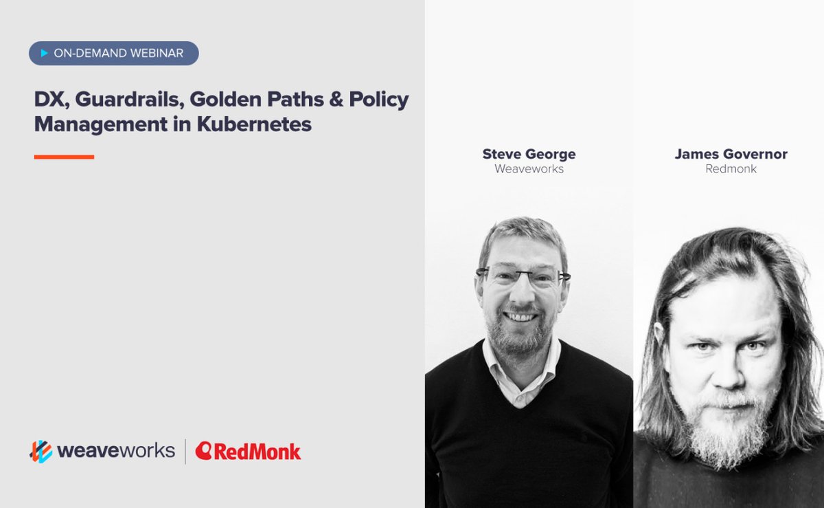 weaveworks's tweet photo. Watch the recording of our latest webinar, 'DX, Guardrails, Golden Paths & Policy Management in Kubernetes', with @futurile of Weaveworks and @monkchips of Redmonk. We'd love to hear your thoughts on the topi... https://t.co/x89xu8RMuG
#devops #gitops #kubernetes #futureofgitops https://t.co/8HMOZyC49k