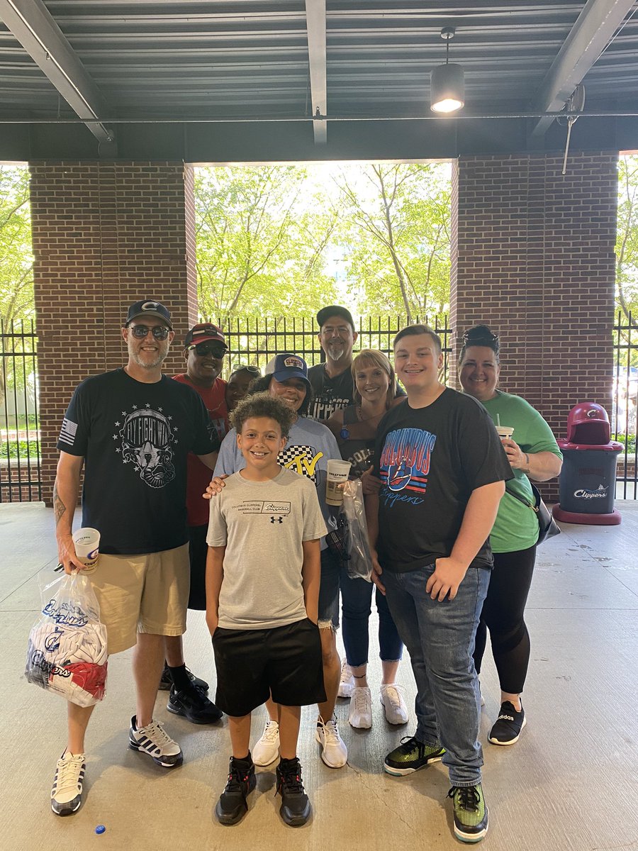 Here at the <a href="/CLBClippers/">Columbus Clippers</a> game ! #ringyourbells