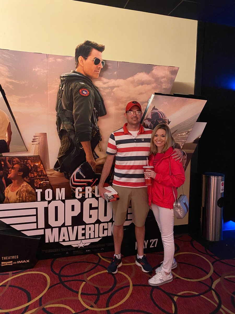 ProfMitchell's tweet photo. @GriffJenkins I think we saw you leaving the movie theatre… thanks for not giving it away that Top Gun Maverick was better than the first! 😉It was everything a sequel should be! ❤️ Whole audience was cheering! 🇺🇸 https://t.co/pHlmSdDVhi