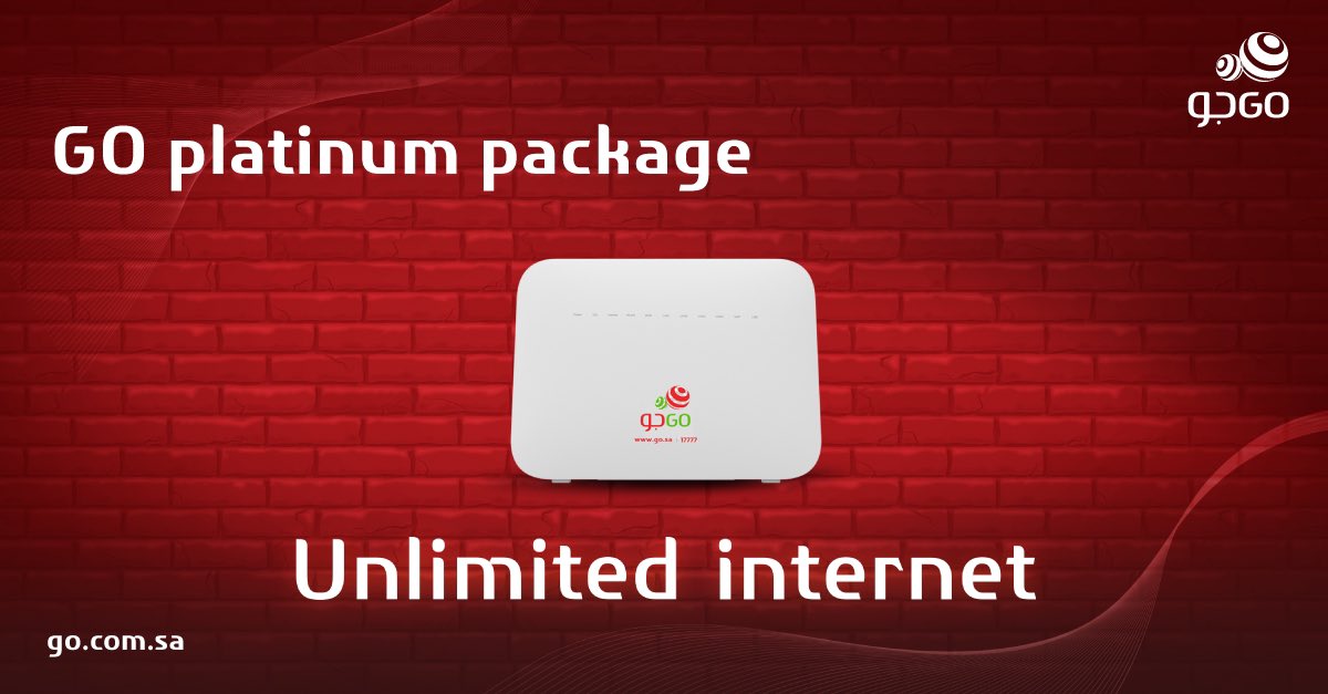 GOTelecomKSA's tweet photo. With “GO” platinum packages, enjoy unlimited internet 🤩🤩.
Subscribe now👇
https://t.co/KxX6LQQYON
#GO_Telecom https://t.co/OE39MiWASb