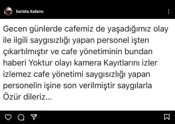 larisatlantic's tweet photo. bundan önce paylaştıkları postta yazının sonunda çalışanımızdan özür dileriz yazıyordu daha sonra silip bunu paylaştılar. AHAHAAAAHHAA https://t.co/aChTzcEcjd