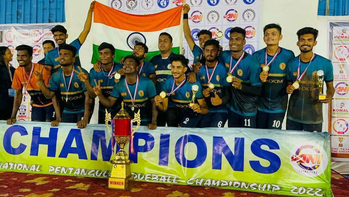 MauvinGodinho's tweet photo. Congratulations to the #Goan Players, Ulpat Shet, Shivaji Ramu Naik & Magdalena D'Costa, and the rest of the #Indian #Dueball Team on winning the International #PentangularDueballChampionship2022. (1/3) https://t.co/CtrzarUqAk
