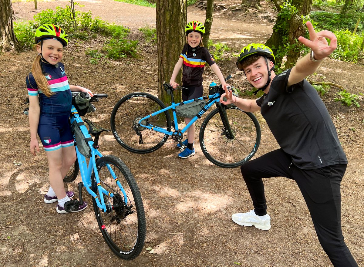 FamilyByCycle's tweet photo. The girls are delighted to have been able to help @cbbc @BluePeterUK presenter (#40 π) @Adam_byt to prepare for his endurance cycling challenge, earning themselves those iconic badges to treasure. Watch out for their contribution, airing in July! #KidGoals #NationalInstitution https://t.co/uPREs4zYnz