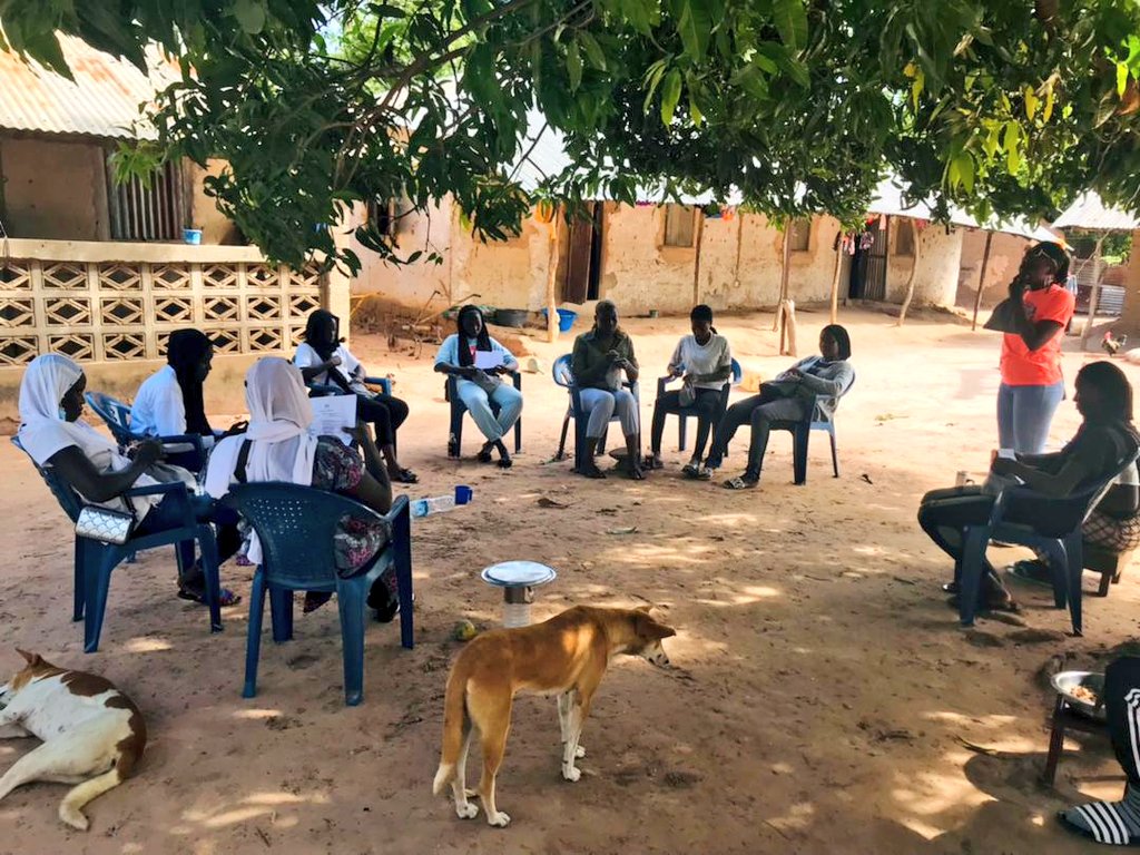GirlsPrideGam's tweet photo. On #MHDay2022, Girls' Pride and @caped_gambia launched #Tree4Pads project in Foni, WCR.
Internally displaced adolescent girls receive kits of reusable sanitary pads and participated in tree planting exercise. Twenty-five girls benefited from the activity.
@WASHUnited @MHDay28May https://t.co/ZgtwyEEEsy