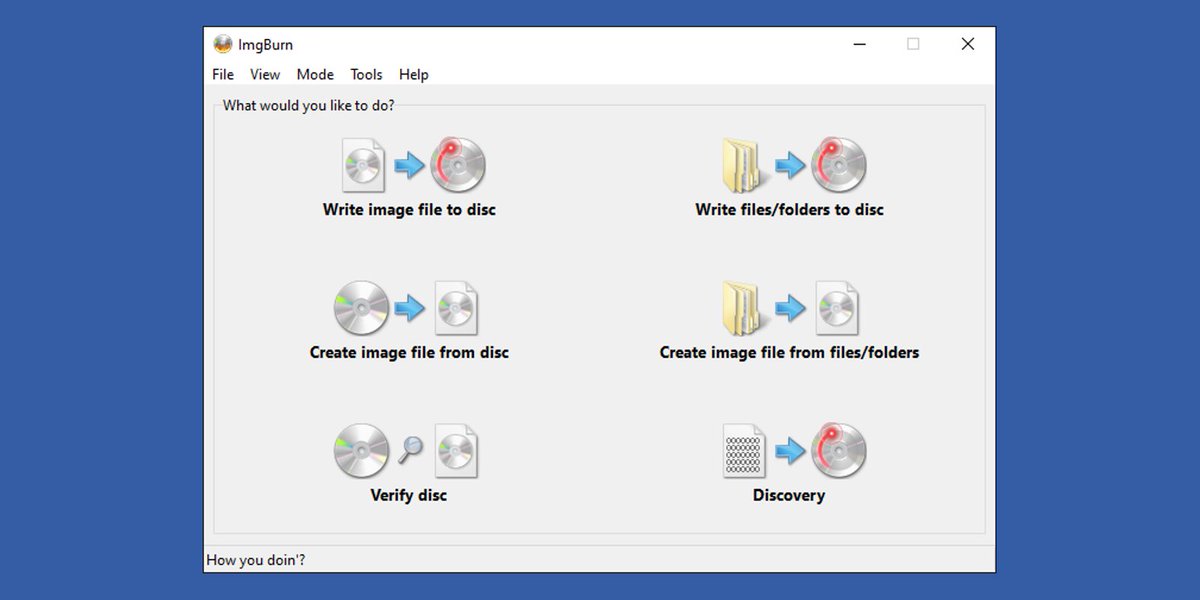 Solvusoft's tweet image. ImgBurn is a CD, DVD, and Blu-ray making program. It can also make image files from physical discs. It is Free and Easy to Use. #ComputerTips #SoftwareTips