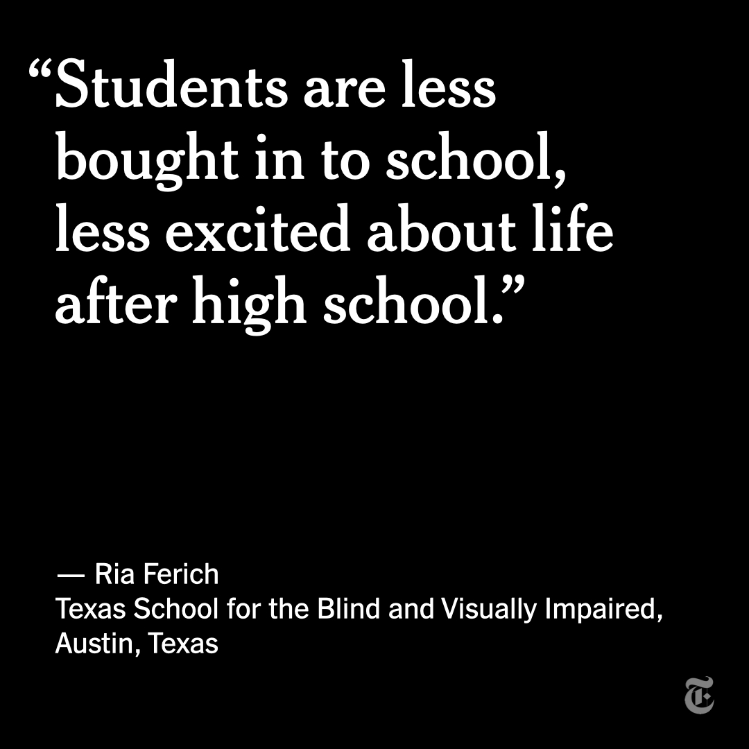 nytimes's tweet photo. Children’s learning loss in the pandemic isn’t just in reading and math. It’s also in social and emotional skills. In a New York Times survey of 362 school counselors across the U.S., they said students are behind in abilities to learn, cope and relate. https://t.co/CkyUNZ8q0e https://t.co/b3JnHMFdJv