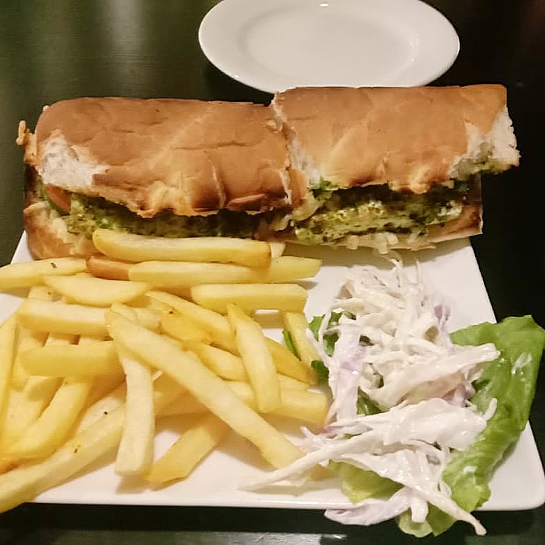 Classic Veggie Sandwich with paneer , spinach and tomatoes served with fries and salad at beetroot bistro koregaon park pune <a href="/PuneFoodSpot/">Sameer</a> <a href="/PuneFoodAlerts/">Food Alerts</a>  #punefood #sandwich #beetrootbistro #restaurantspune #punefoodspot #foodbloggerpune