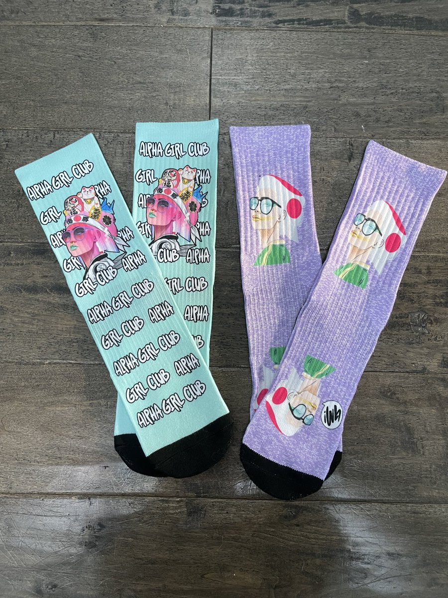 AnnaIchiban's tweet photo. Made some AGC Socks #readyforNFtevent #wearealpha @alphagirlclub https://t.co/O4fgPXQCeH