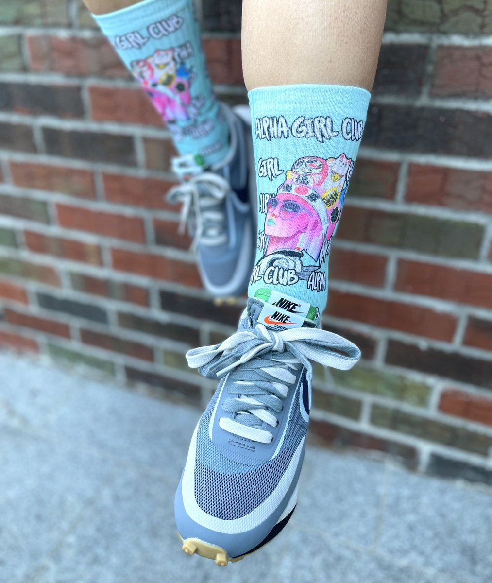 AnnaIchiban's tweet photo. Made some AGC Socks #readyforNFtevent #wearealpha @alphagirlclub https://t.co/O4fgPXQCeH
