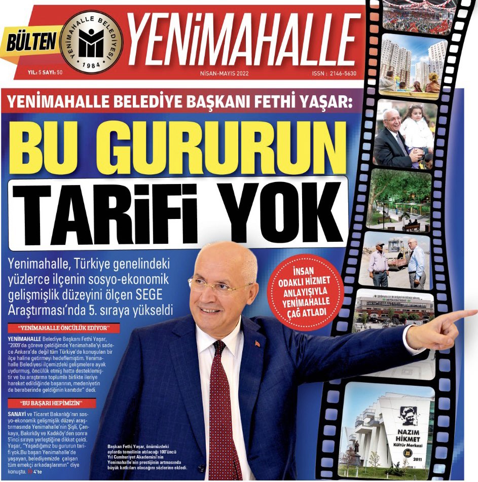 fethiyasar's tweet photo. Cumhuriyetin İlçesi Yenimahalle, Sanayi ve Teknoloji Bakanlığı’nın Türkiye genelindeki ilçelerin Sosyo-Ekonomik Gelişmişlik düzeylerini ölçen SEGE araştırmasında 5. sırada yer alıyor. 

Bu gurur hepimizin. https://t.co/WoarHpAteJ