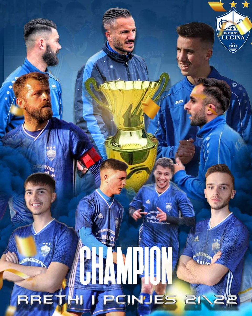 WE ARE THE CHAMPIONS

LUGINA 7-0 Radnićki Vranje