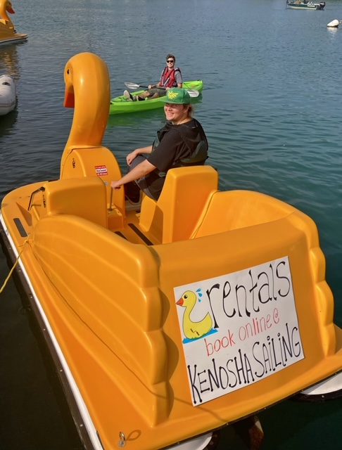 Our ducks and kayaks are in the water and waiting for you! Book online at kenoshasailing.org