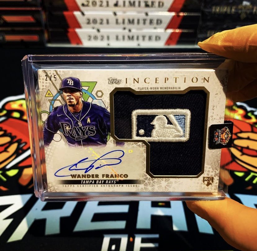 BreaksofGod's tweet photo. Wander Franco Rookie Autograph Jumbo Hat Logoman Patch 2/5 from
@Topps
Inception ๐คฏ๐ช๐ฅ Is this the best โพ๏ธ pull of the year ?? ๐ค๐ฅ๐คฉ #PulledbyBoG #baseball #mlb #wanderfranco #thehobby
@RaysBaseball https://t.co/csyzOyKPNe