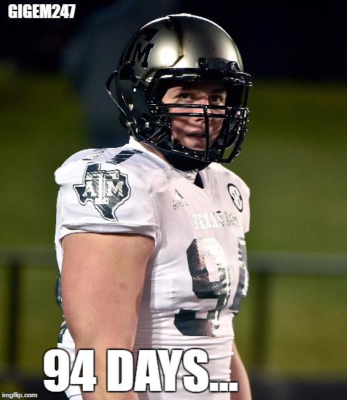 We are getting closer! Just #94Days until <a href="/AggieFootball/">Texas A&M Football</a> #GigEm